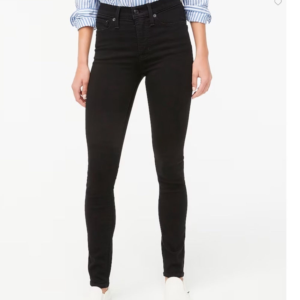 J Crew Factory Black High Rise Skinny Jeans Size 24